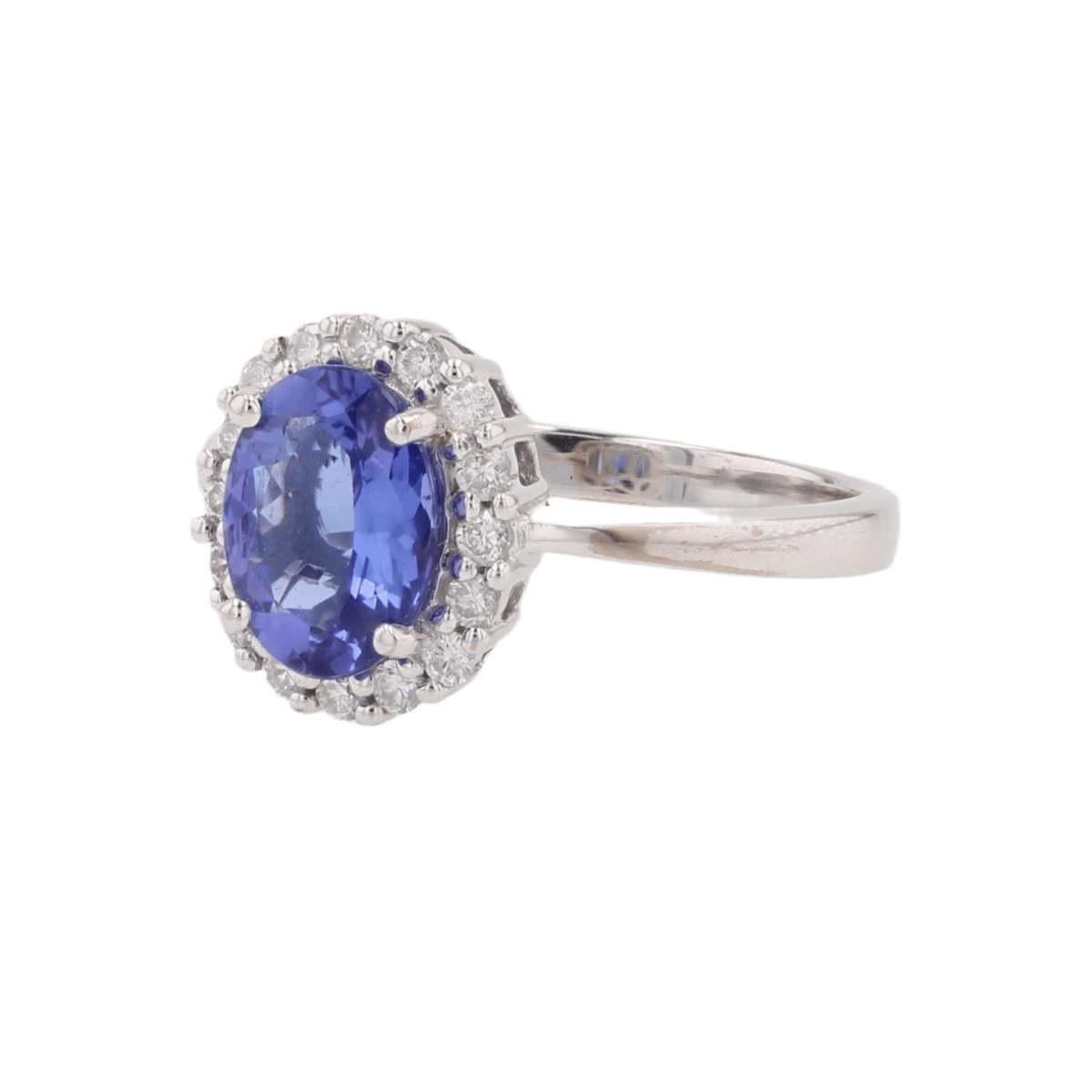 Bague Pompadour en or blanc, tanzanite et diamants - Castafiore