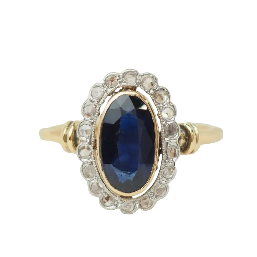 Bague Pompadour en or jaune et diamants - Castafiore