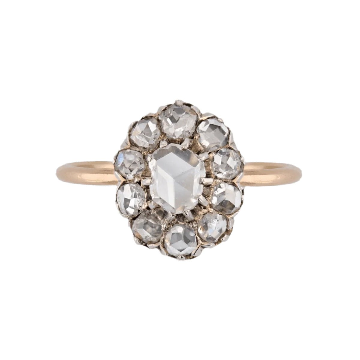 Bague Pompadour en or jaune et diamants - Castafiore
