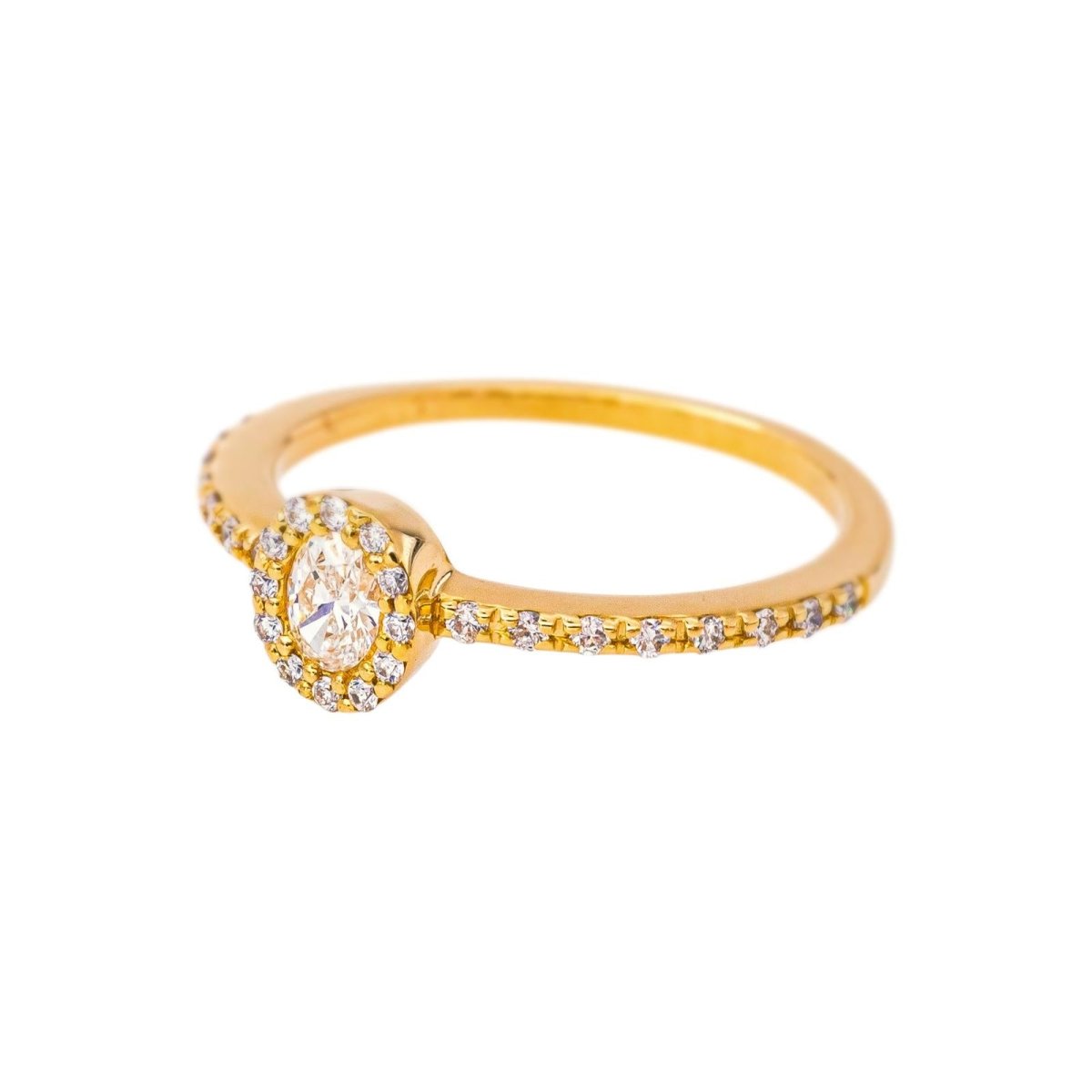 Bague Pompadour en or jaune et diamants - Castafiore