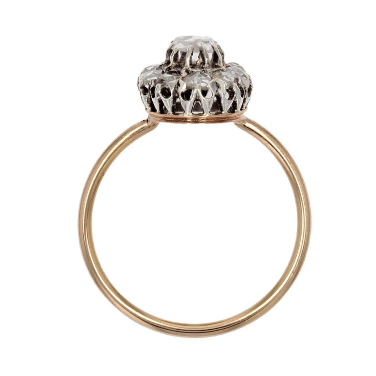 Bague Pompadour en or jaune et diamants - Castafiore