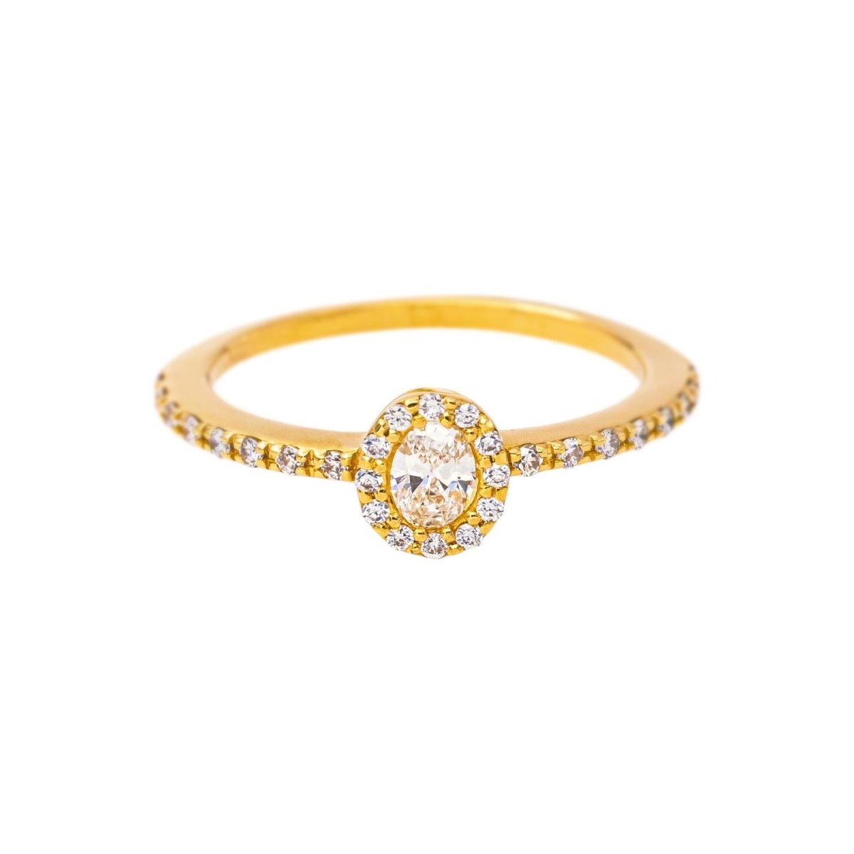 Bague Pompadour en or jaune et diamants - Castafiore