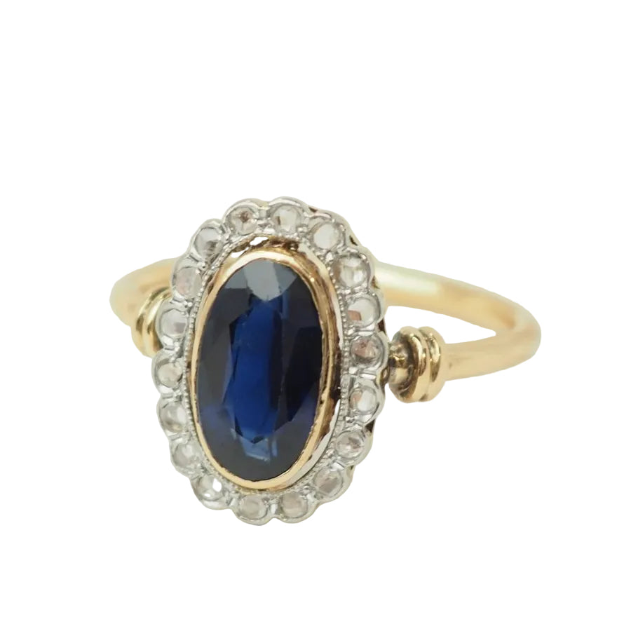 Bague Pompadour en or jaune et diamants - Castafiore