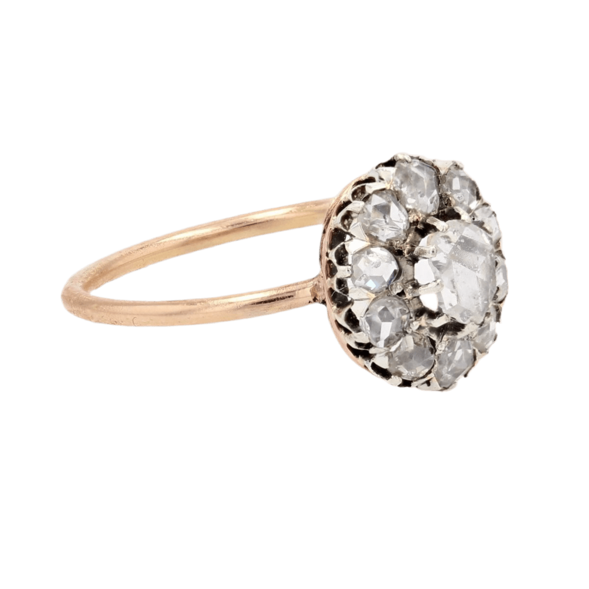 Bague Pompadour en or jaune et diamants - Castafiore