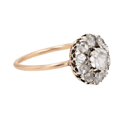 Bague Pompadour en or jaune et diamants - Castafiore