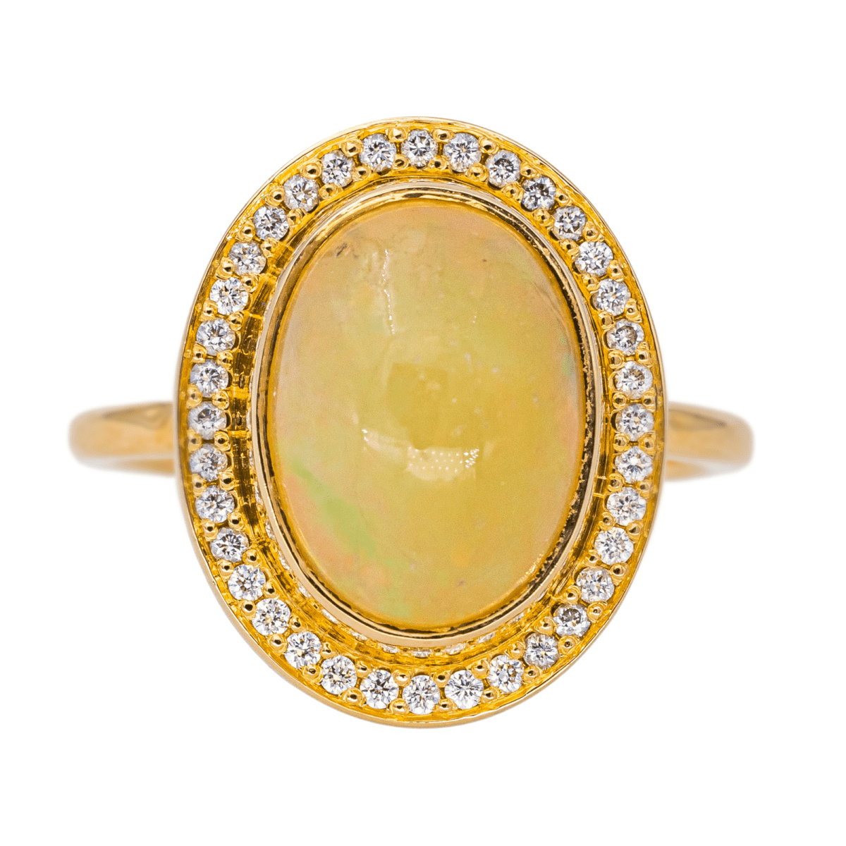 Bague Pompadour en or jaune et opale - Castafiore