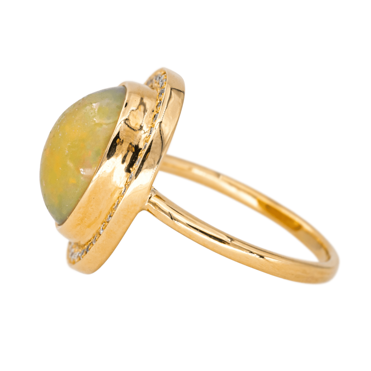 Bague Pompadour en or jaune et opale - Castafiore