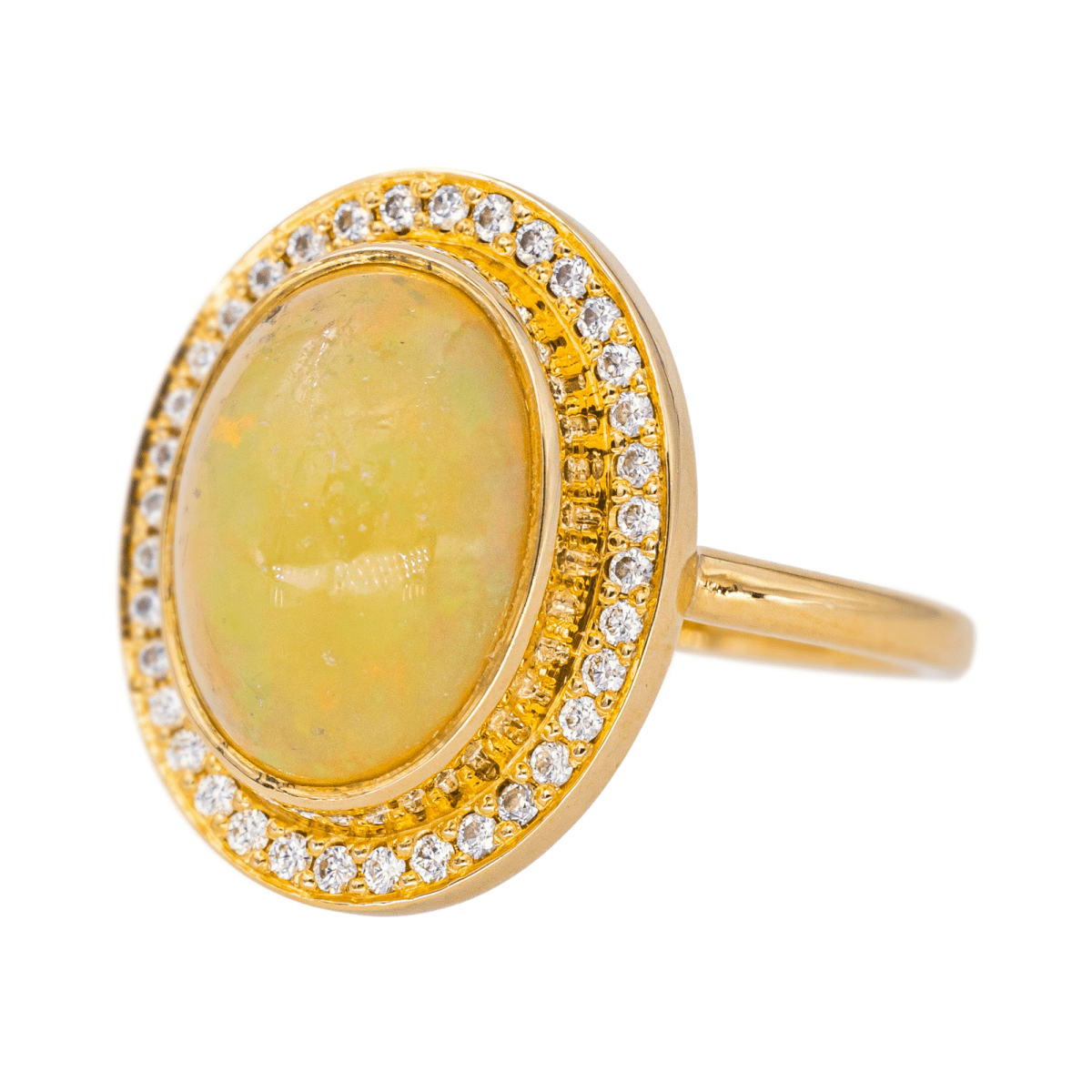 Bague Pompadour en or jaune et opale - Castafiore