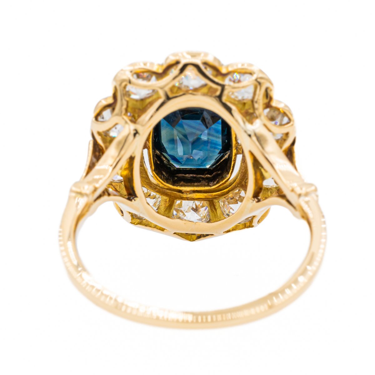 Bague Pompadour en Or jaune et Saphir - Castafiore