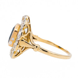 Bague Pompadour en Or jaune et Saphir - Castafiore