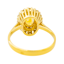 Bague Pompadour en or jaune, saphir et diamants - Castafiore