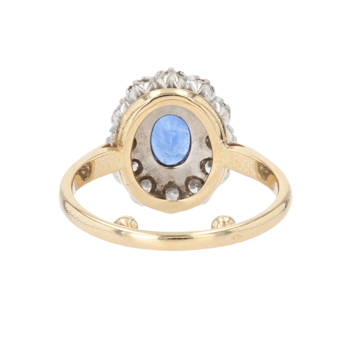 Bague Pompadour en or jaune, saphir, perles et diamants - Castafiore