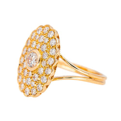 Bague Pompadour en or rose et diamants - Castafiore