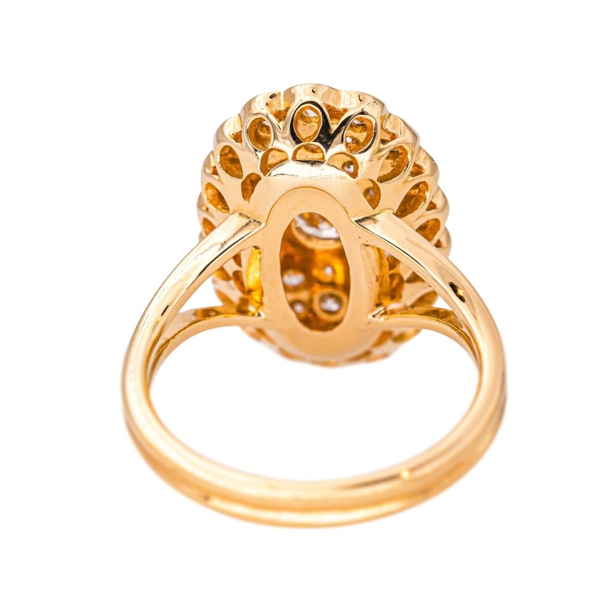 Bague Pompadour en or rose et diamants - Castafiore