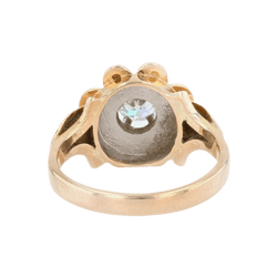 Bague Pompadour en or rose, perles et diamant - Castafiore