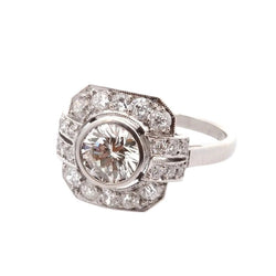 Bague Pompadour en platine et diamants - Castafiore