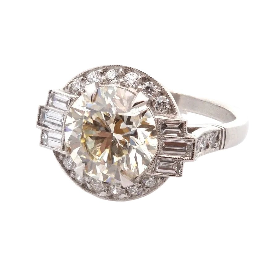 Bague Pompadour en platine et diamants - Castafiore