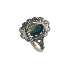 Bague Pompadour en platine, saphir et diamants - Castafiore