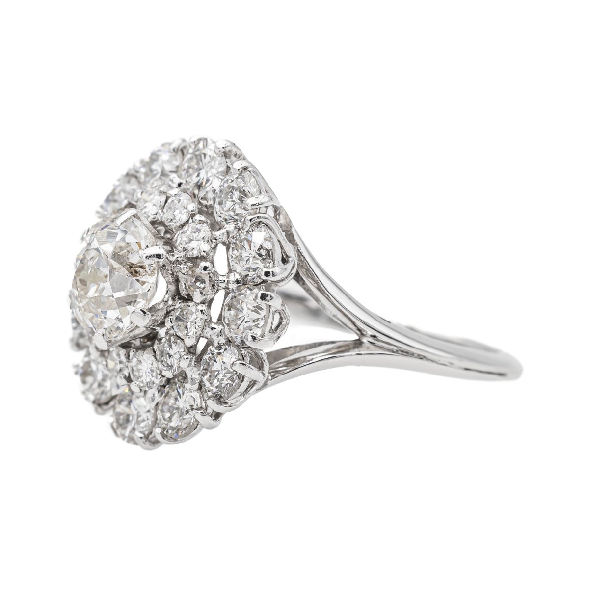 Bague Pompadour Or blanc Diamant - Castafiore