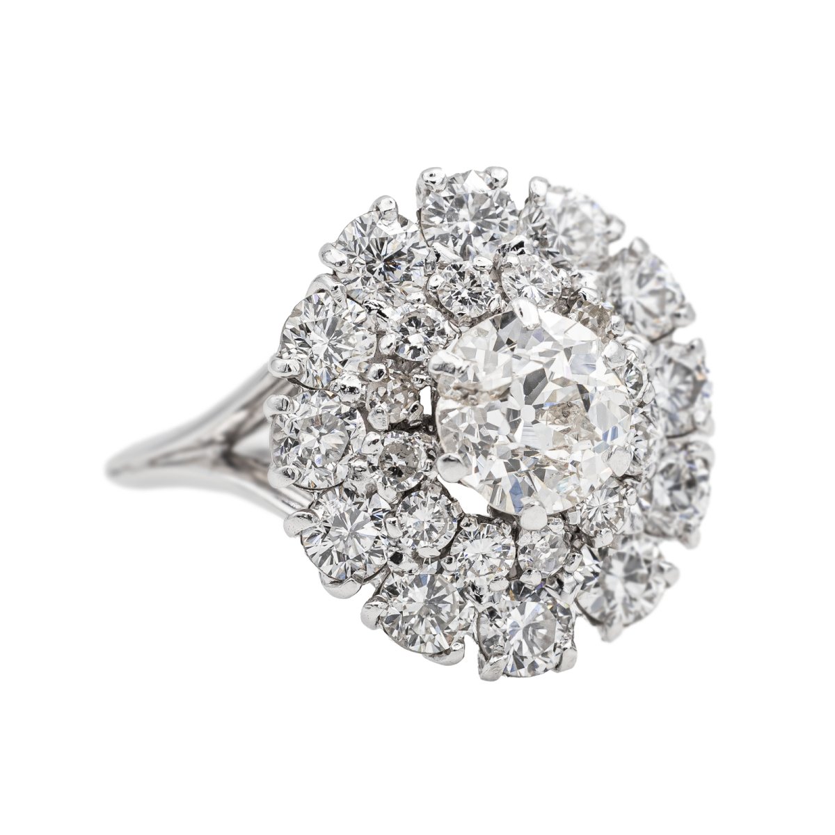 Bague Pompadour Or blanc Diamant - Castafiore