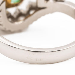 Bague Pompadour Or blanc Emeraude - Castafiore