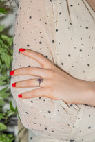 Bague Pompadour Or blanc Rubis - Castafiore