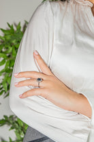 Bague Pompadour Or blanc Saphir - Castafiore