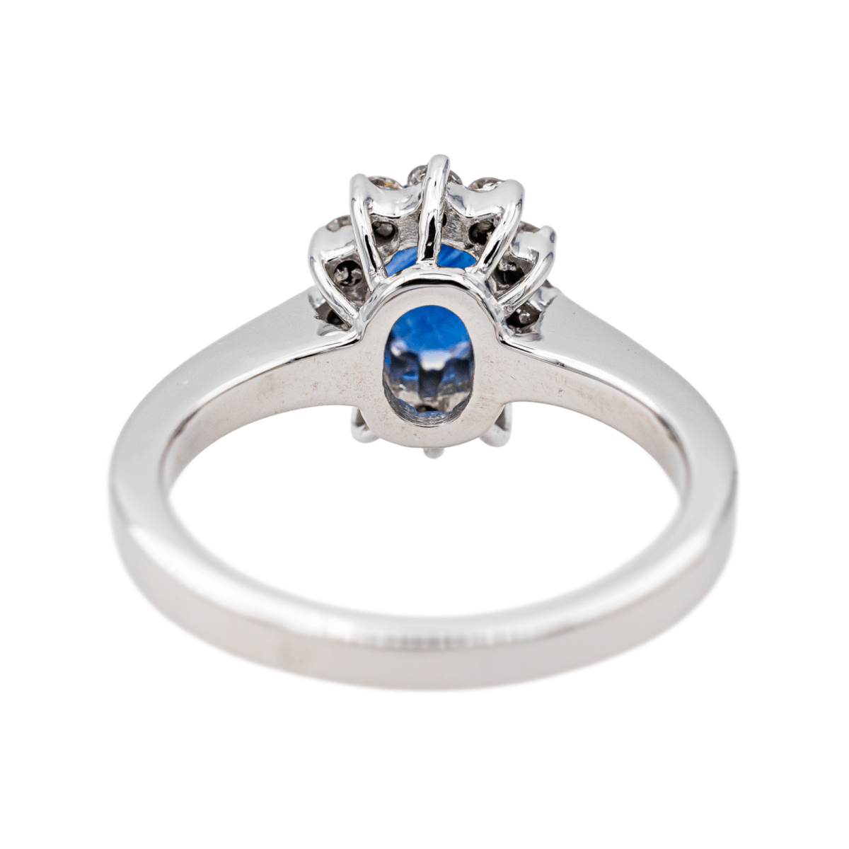 Bague Pompadour Or blanc Saphir - Castafiore