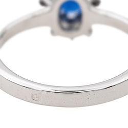 Bague Pompadour Or blanc Saphir - Castafiore