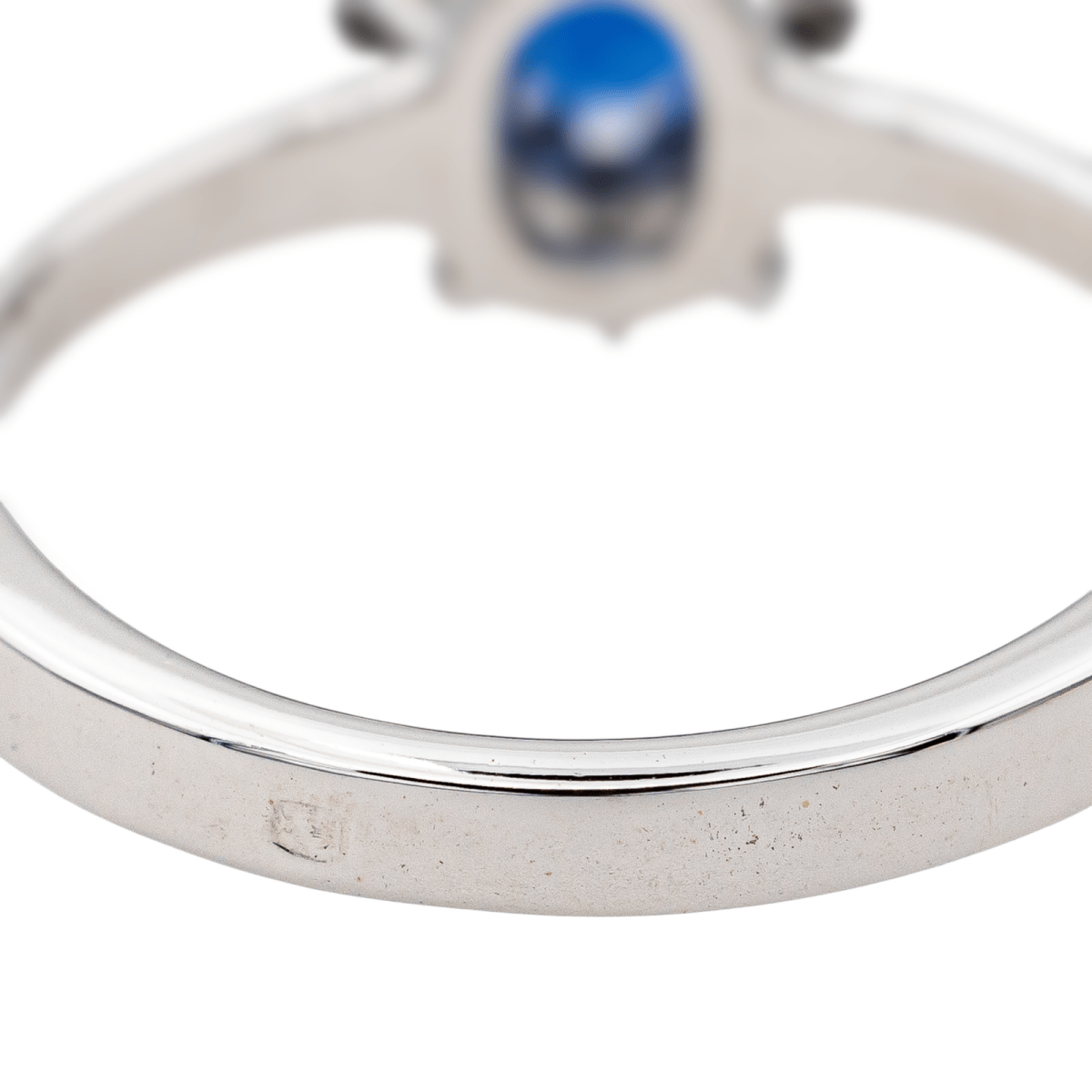 Bague Pompadour Or blanc Saphir - Castafiore