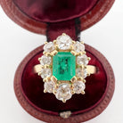 Bague Pompadour Or Emeraude Diamants - Castafiore