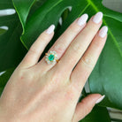 Bague Pompadour Or Emeraude Diamants - Castafiore