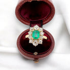 Bague Pompadour Or Emeraude Diamants - Castafiore