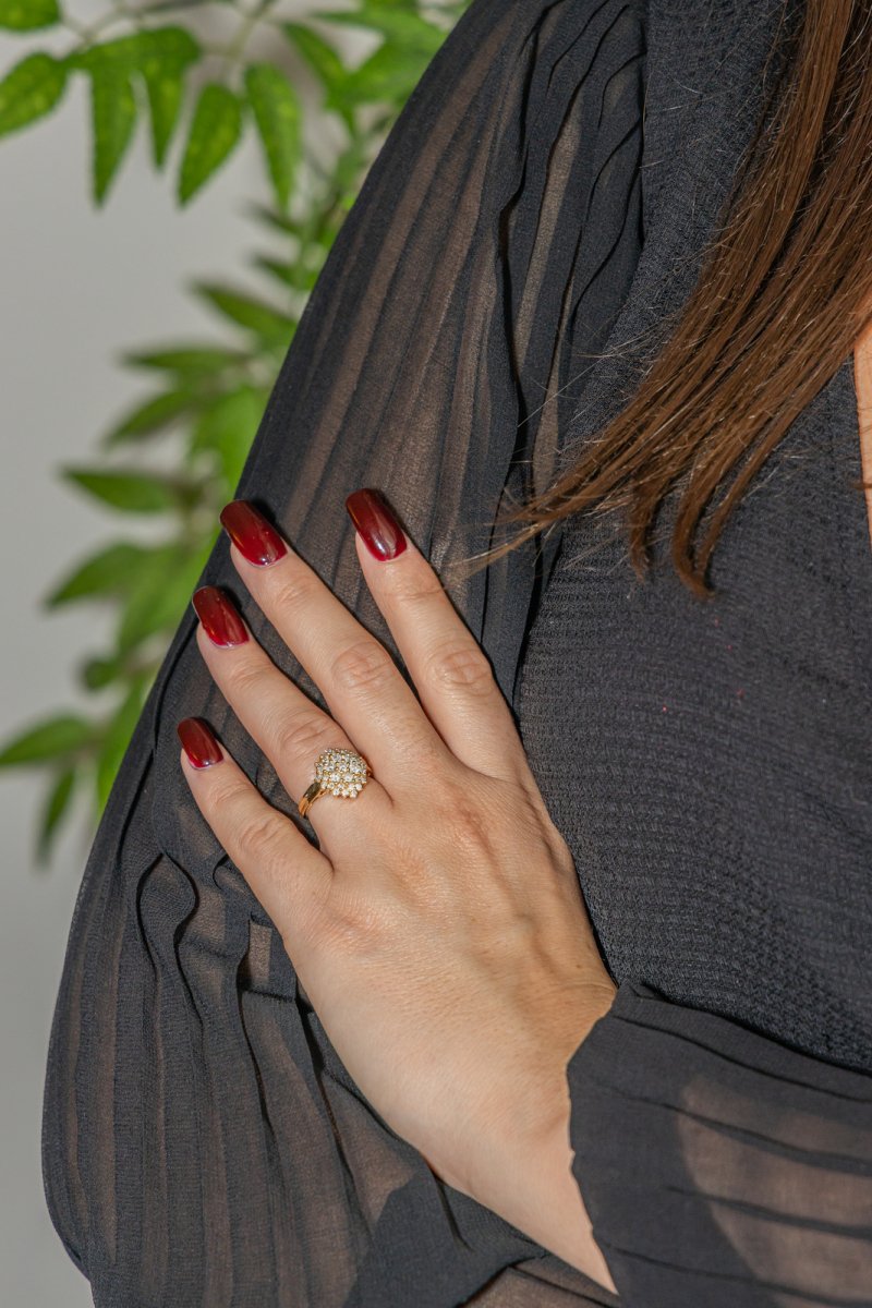 Bague Pompadour Or jaune Diamant - Castafiore