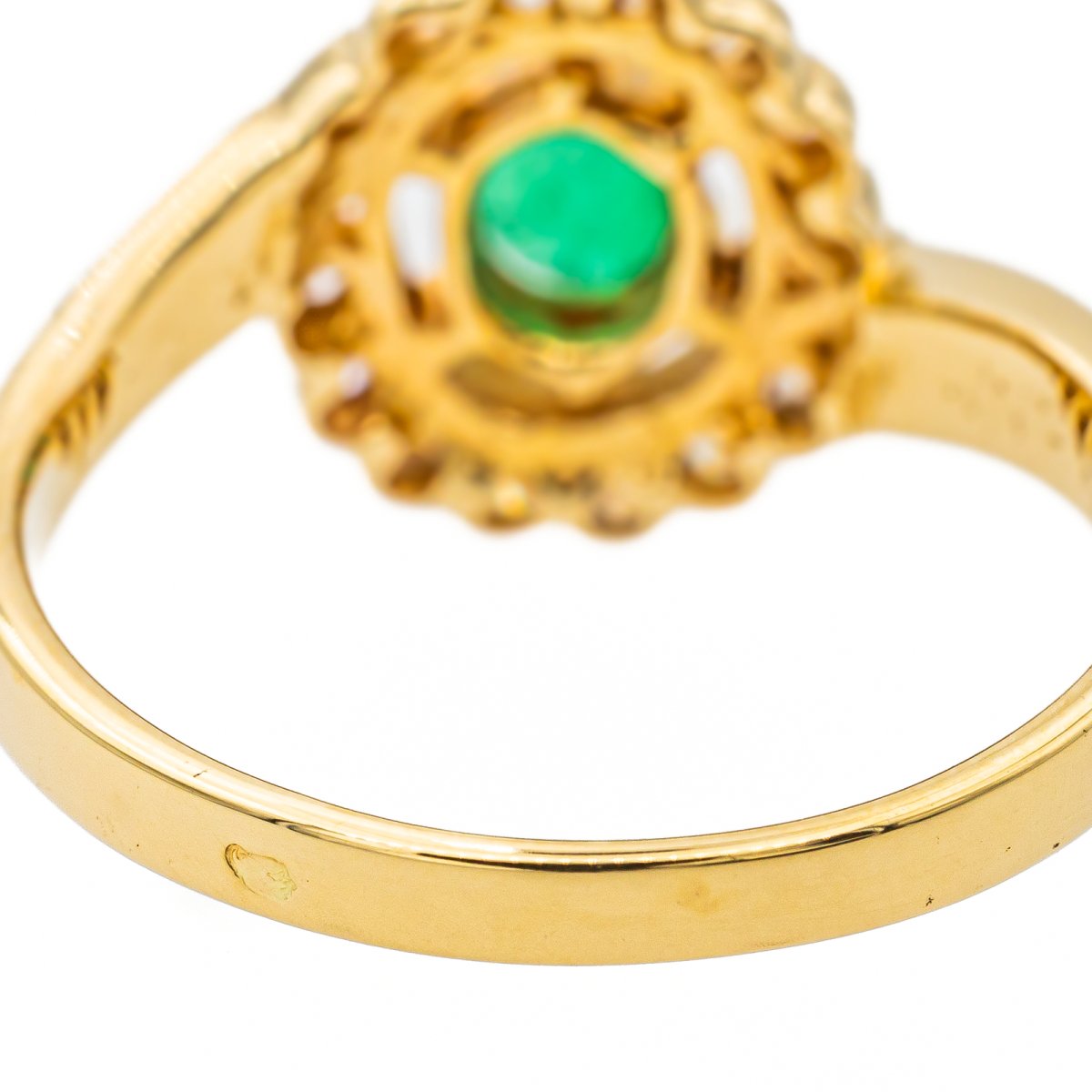 Bague Pompadour Or jaune Emeraude - Castafiore