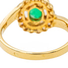 Bague Pompadour Or jaune Emeraude - Castafiore