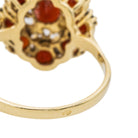 Bague Pompadour Or jaune Grenat - Castafiore