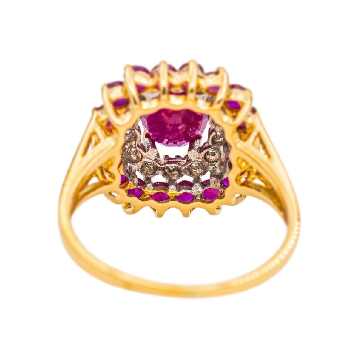 Bague Pompadour Or jaune Rubis - Castafiore