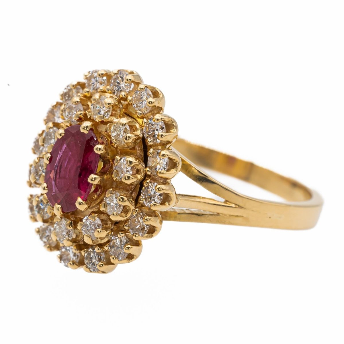 Bague Pompadour Or jaune Rubis - Castafiore