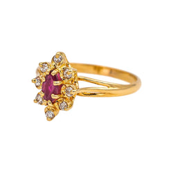 Bague Pompadour Or jaune Rubis - Castafiore