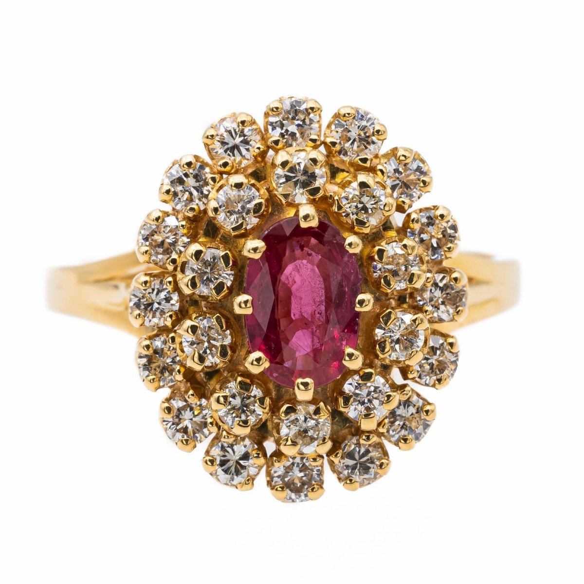 Bague Pompadour Or jaune Rubis - Castafiore