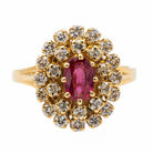 Bague Pompadour Or jaune Rubis - Castafiore