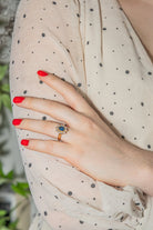 Bague Pompadour Or jaune Saphir - Castafiore