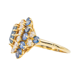 Bague Pompadour Or jaune Saphir - Castafiore