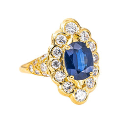Bague Pompadour Or jaune Saphir - Castafiore