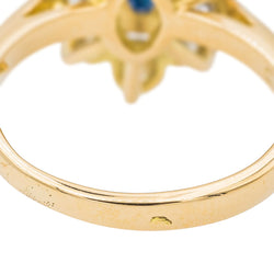 Bague Pompadour Or jaune Saphir - Castafiore