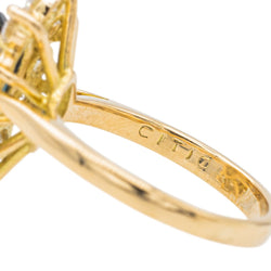 Bague Pompadour Or jaune Saphir - Castafiore