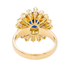 Bague Pompadour Or Jaune Saphir et Diamants - Castafiore