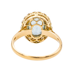 Bague Pompadour Or rose Aigue Marine - Castafiore