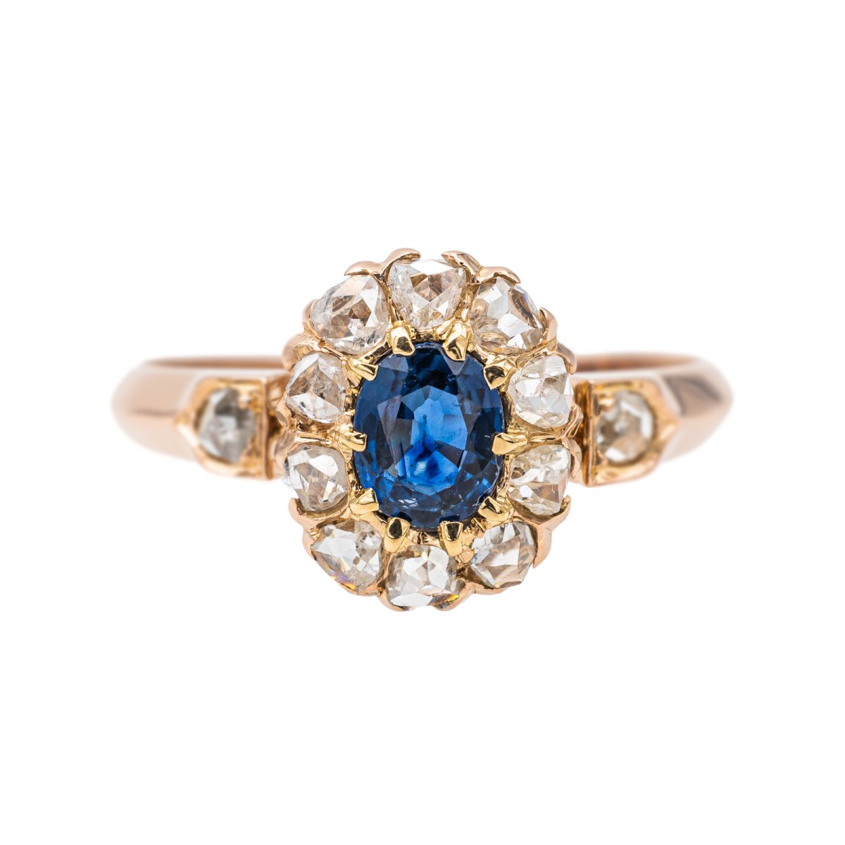 Bague Pompadour Or rose Saphir - Castafiore